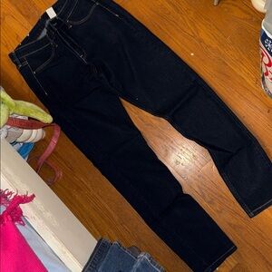 Dark Blue Denim Jeans skinny ankle regular waist